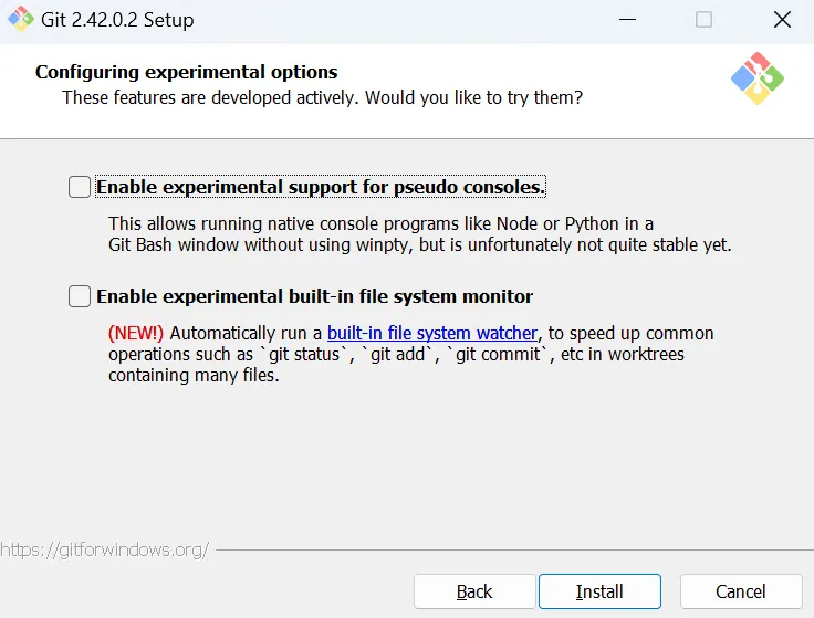 Schermata Installer Git 11 