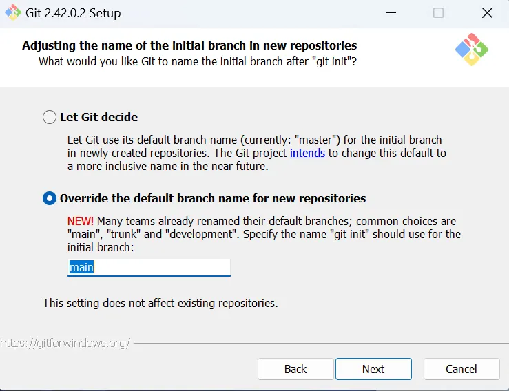 Schermata Installer Git 3