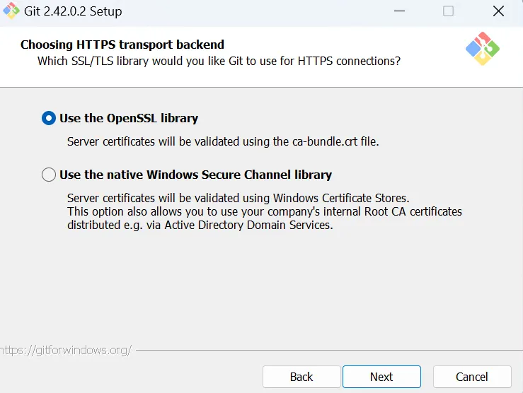 Schermata Installer Git 5