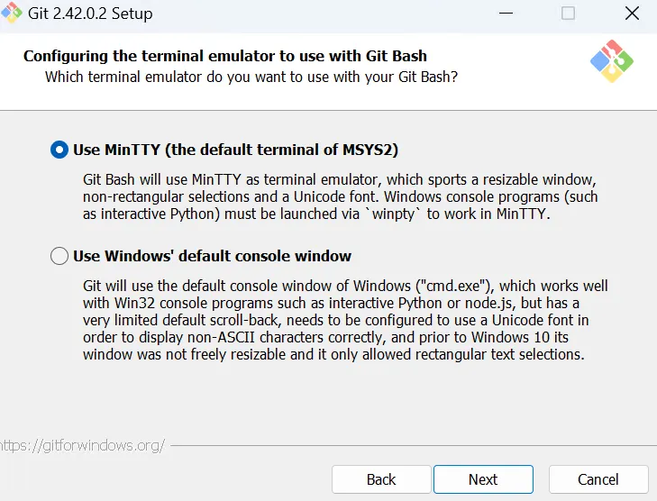Schermata Installer Git 7