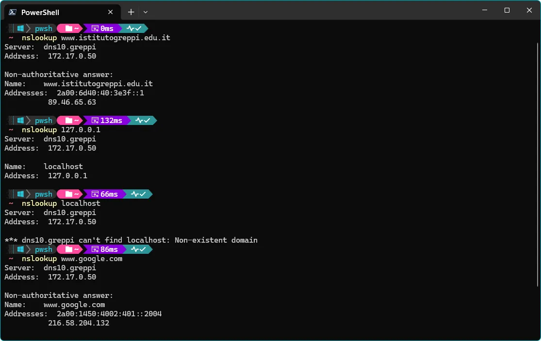 nslookup
